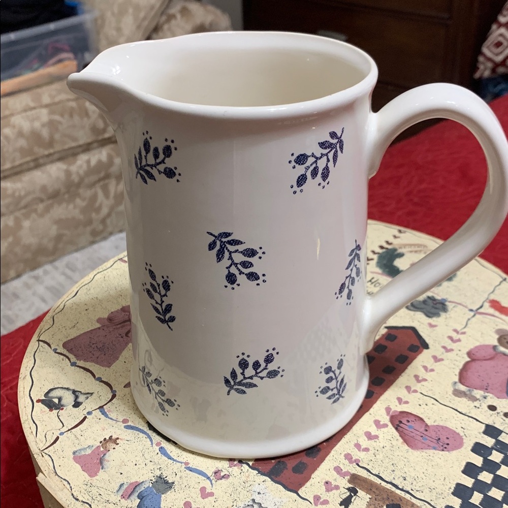 Ralph Lauren Vintage Retired Kate Reversed Stoneware Denimware Pitcher Carafe